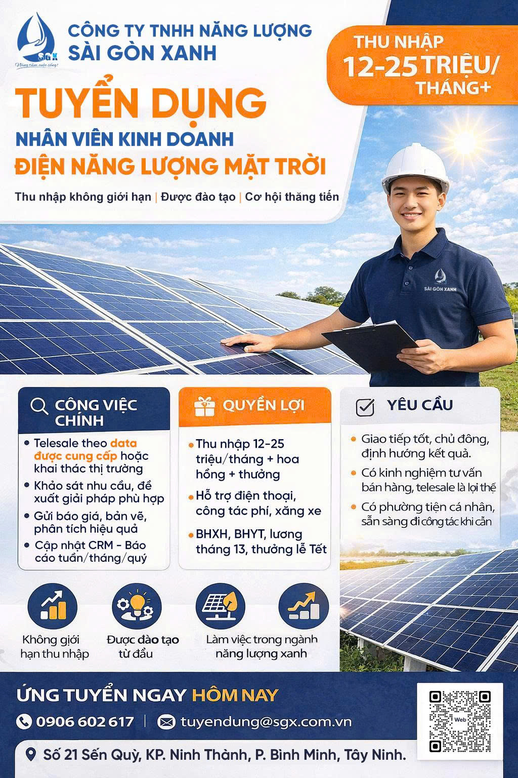 Thông tin tuyển dụng của Công ty TNHH Năng lượng Sài Gòn Xanh